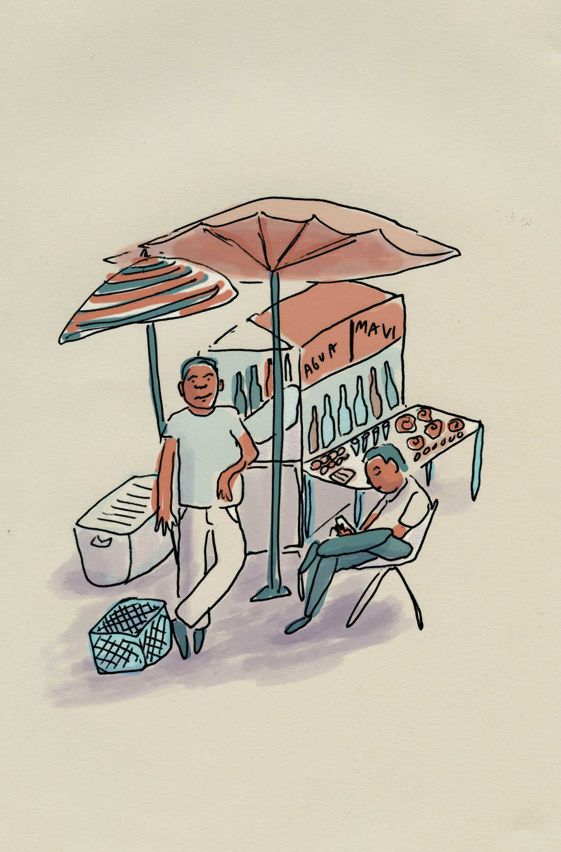 Felipe Suarez, 54, sells piragua (snow cones) and traditional Puerto Rican candies.