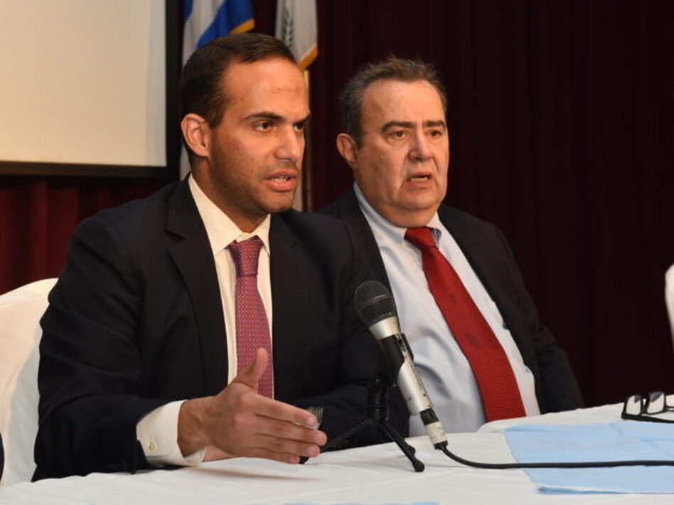 George Papadopoulos, left, pleaded guilty earlier this month to lying to FBI agents about a series of meetings he took and planned while he was a foreign policy adviser to the Trump campaign. (Costas Bej/Courtesy of The National Herald)