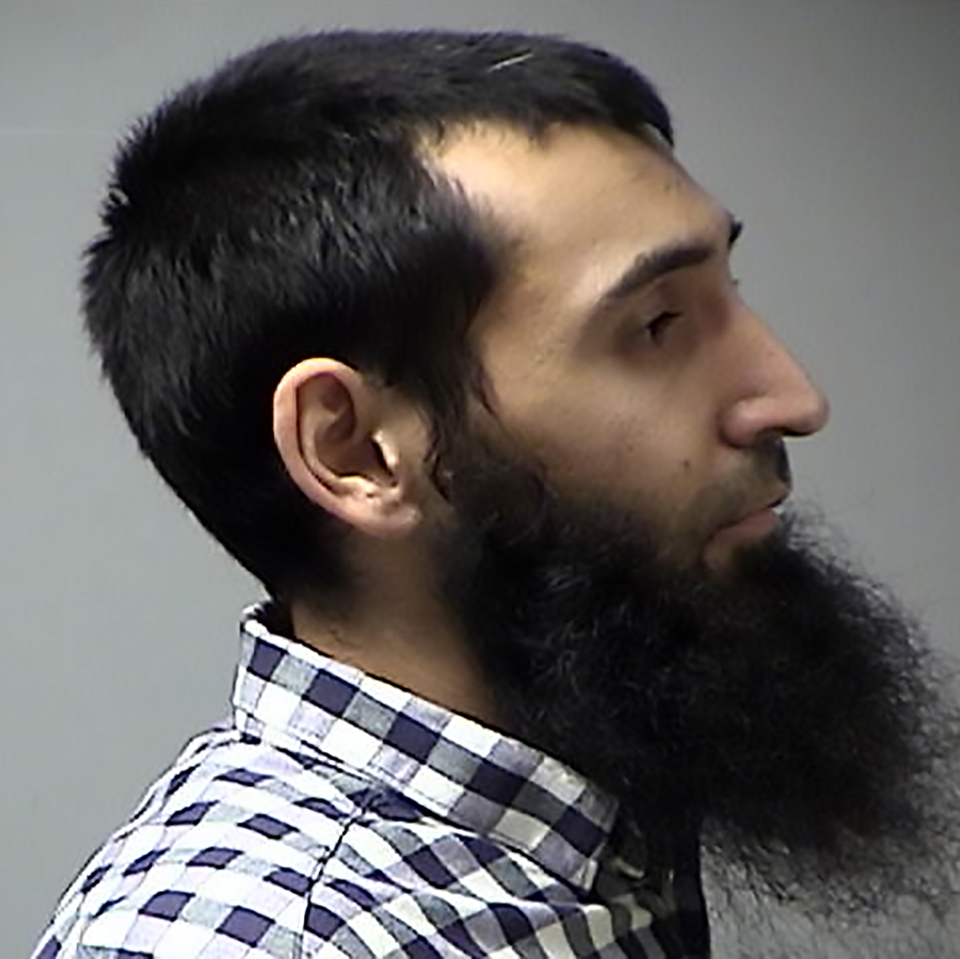 A handout photograph, obtained courtesy of the St. Charles County Department of Corrections in Missouri, shows Sayfullo Saipov. In April 2016, a warrant for Saipov was issued in Missouri over an unpaid traffic citation.