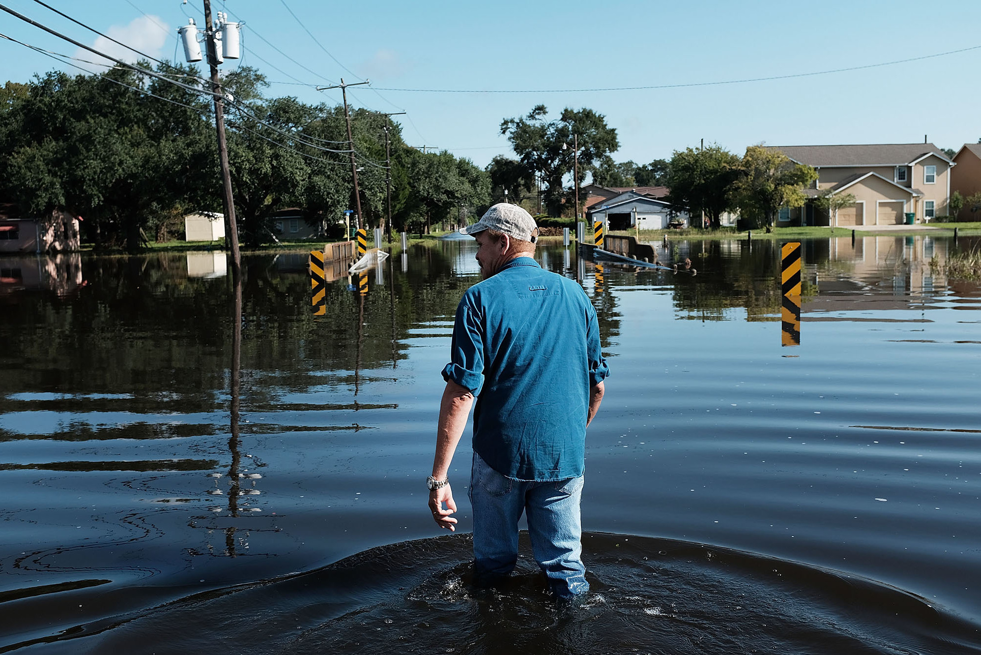 Hurricane Harvey delivered record rainfall to East Texas. Many scientists believe that climate change helped to make the storm wetter. (Getty Images)