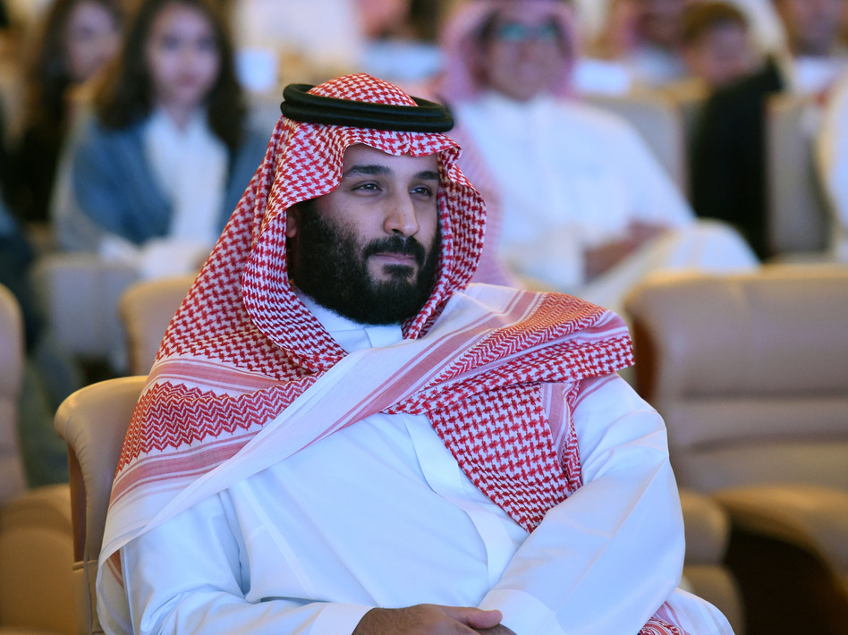 Saudi Crown Prince Mohammed bin Salman attends the Future Investment Initiative conference in Riyadh last month. "We are returning to what we were before — a country of moderate Islam that is open to all religions and to the world," he said at the economic forum. (Fayez Nureldine/AFP/Getty Images)