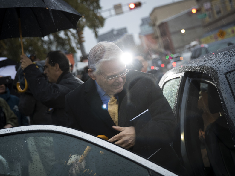 NEWARK, NJ - NOVEMBER 7: Sen. Robert 'Bob' Menendez is accused of accepting bribes from campaign donor Salomon Melgen, a Florida-based ophthalmologist. (Drew Angerer/Getty Images)