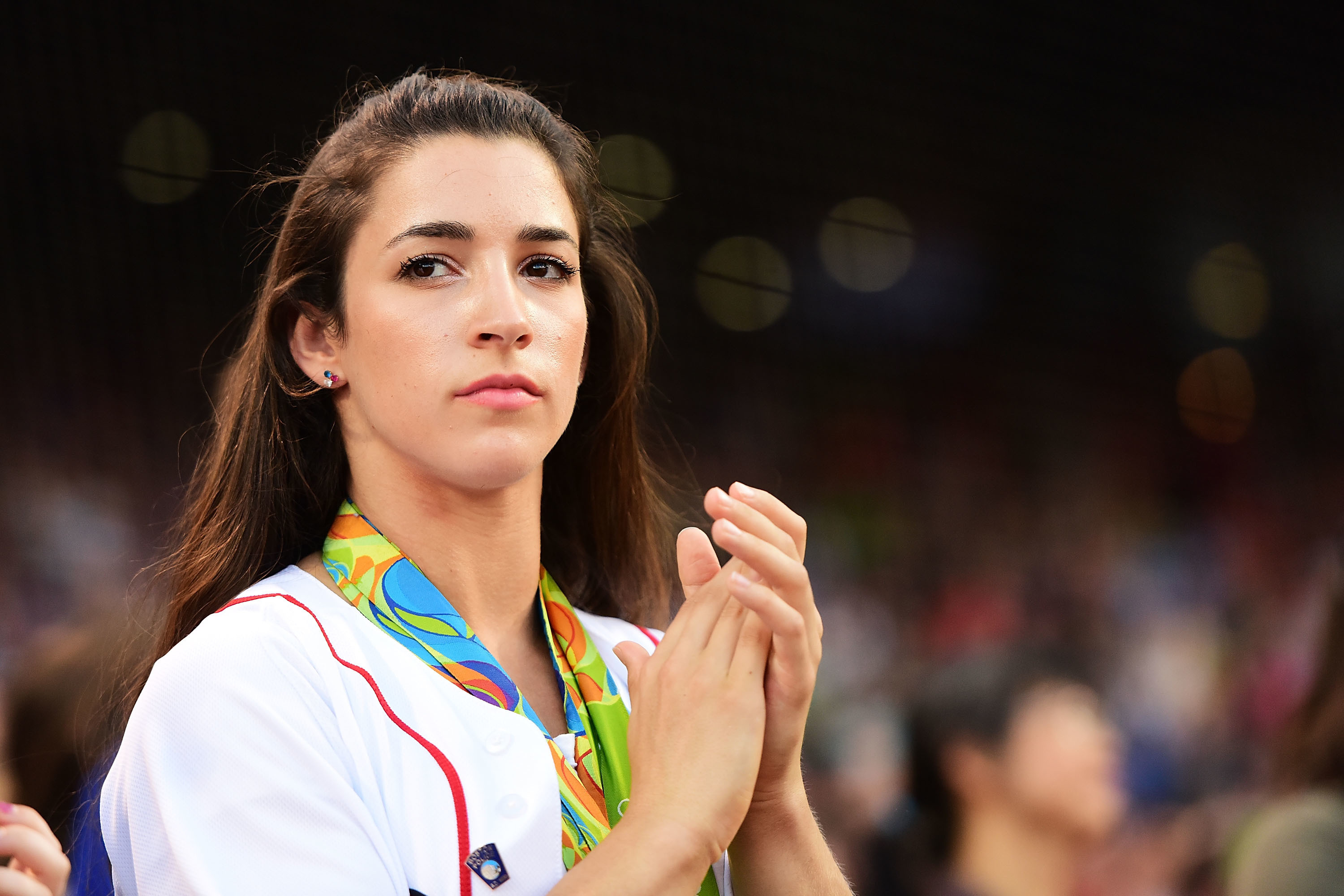 Olympic gymnast Aly Raisman says she was abused by former USA Gymnastics team doctor Larry Nassar. She told CBS' <em>60 Minutes</em> that he began treating her when she was 15. (Getty Images)