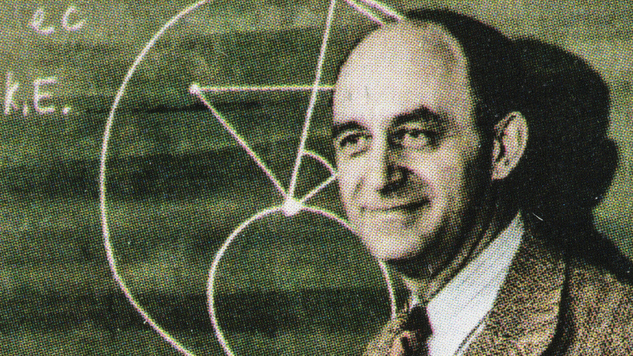 Nuclear physicist Enrico Fermi, as seen on a 2001 USA postage stamp.