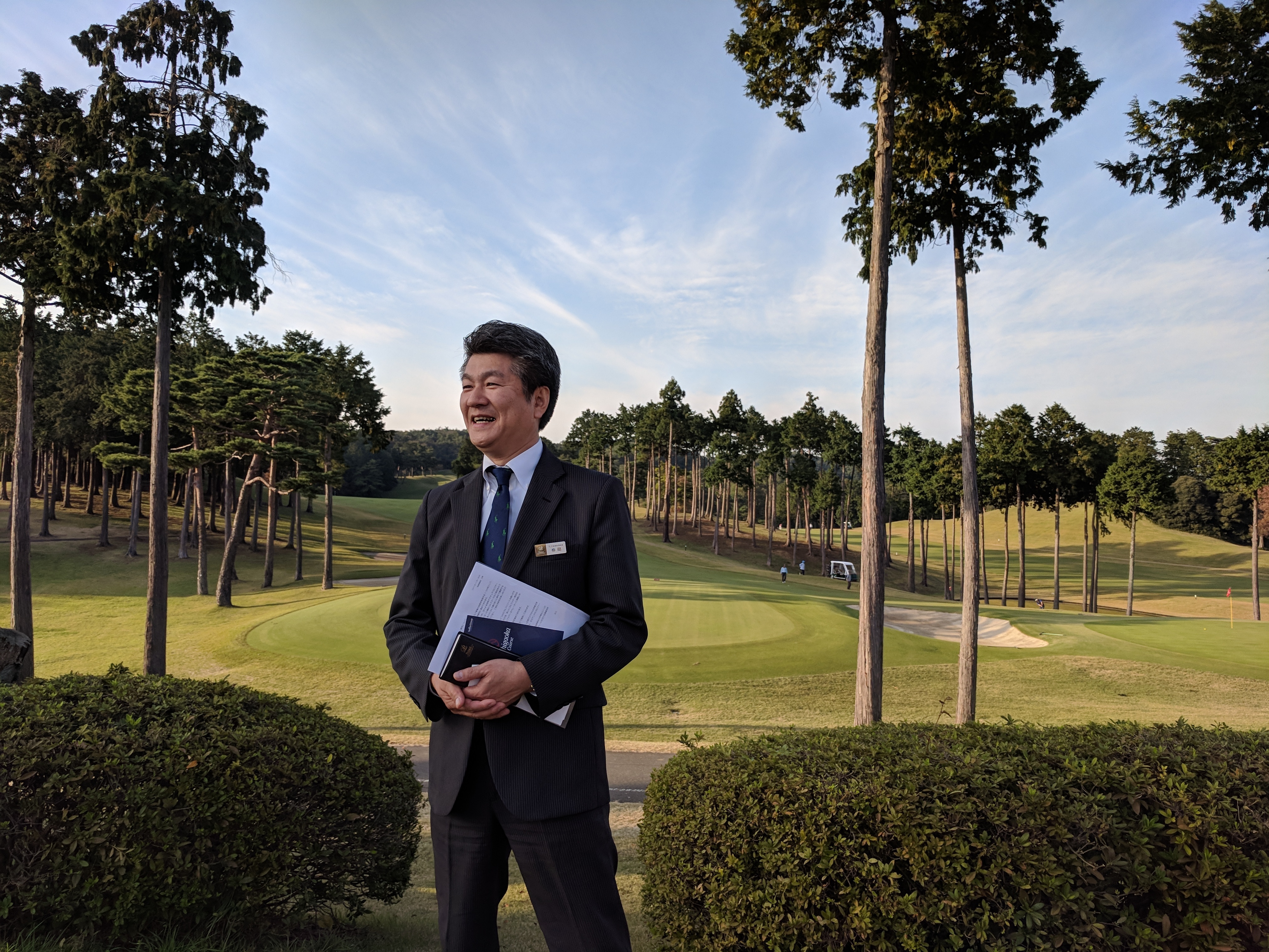 Takashi Yanaoka, president of the Musashigaoka Golf Course outside Tokyo, says tee times are booked at about 90 percent here. But it bucks an industry-wide downward trend. (NPR)