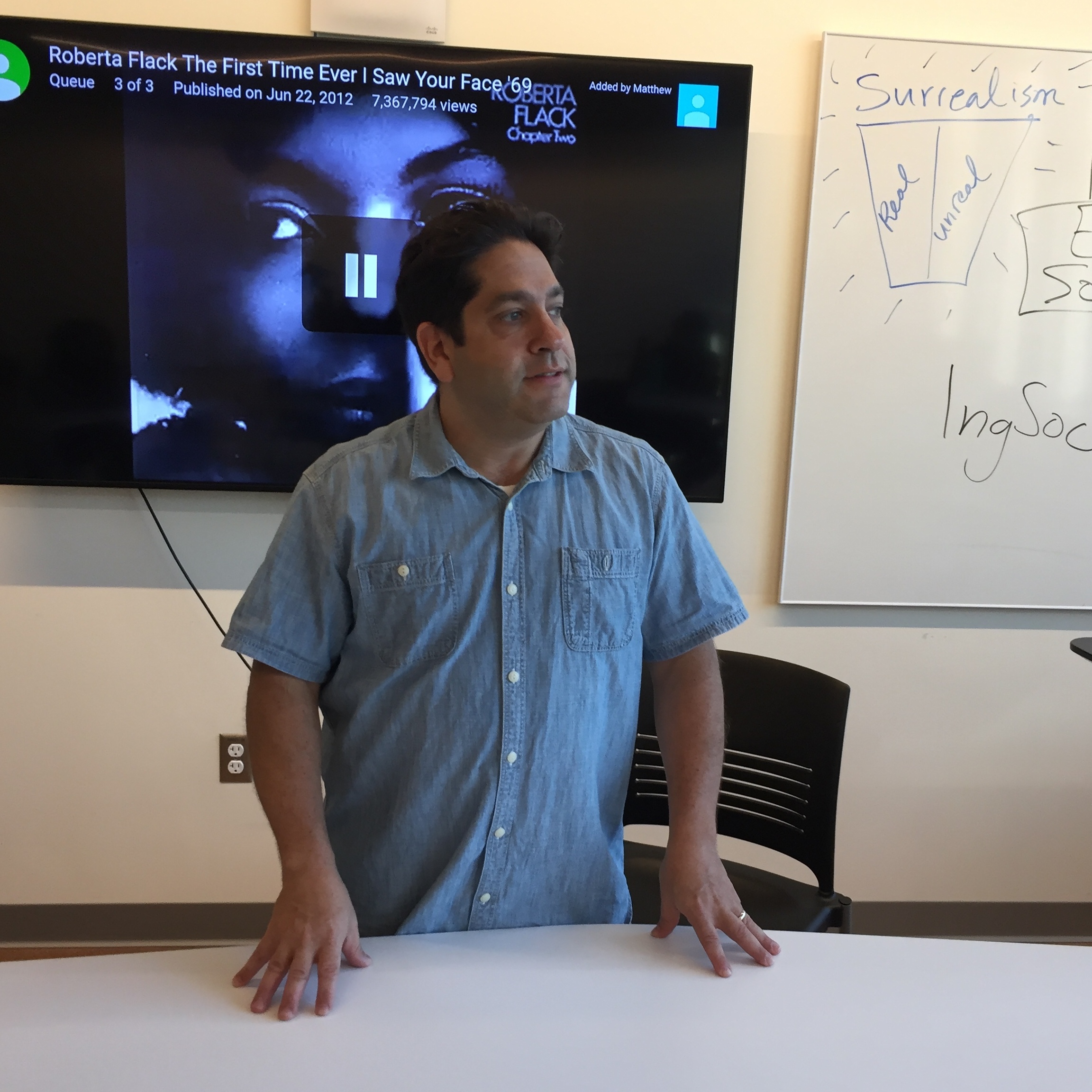 Matthew Lippman loves teaching about love so much he finds ways to slide in a lesson comparing contemporary and decades-old love songs during an African-American Literature class.