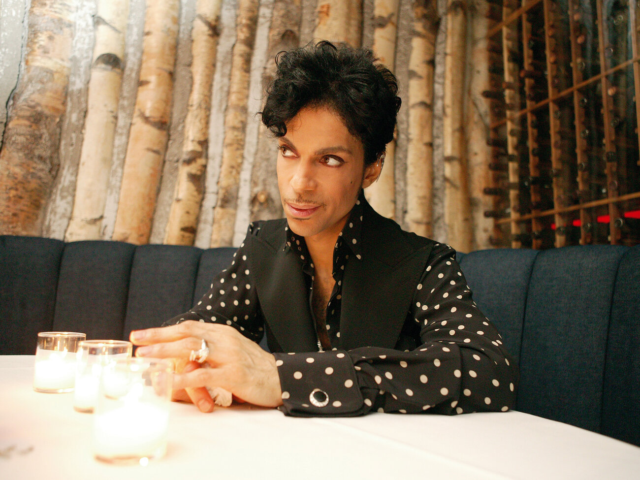 Prince is discussing everything from love to the constellations, 2004. (Afshin Shahidi/Prince: A Private View)