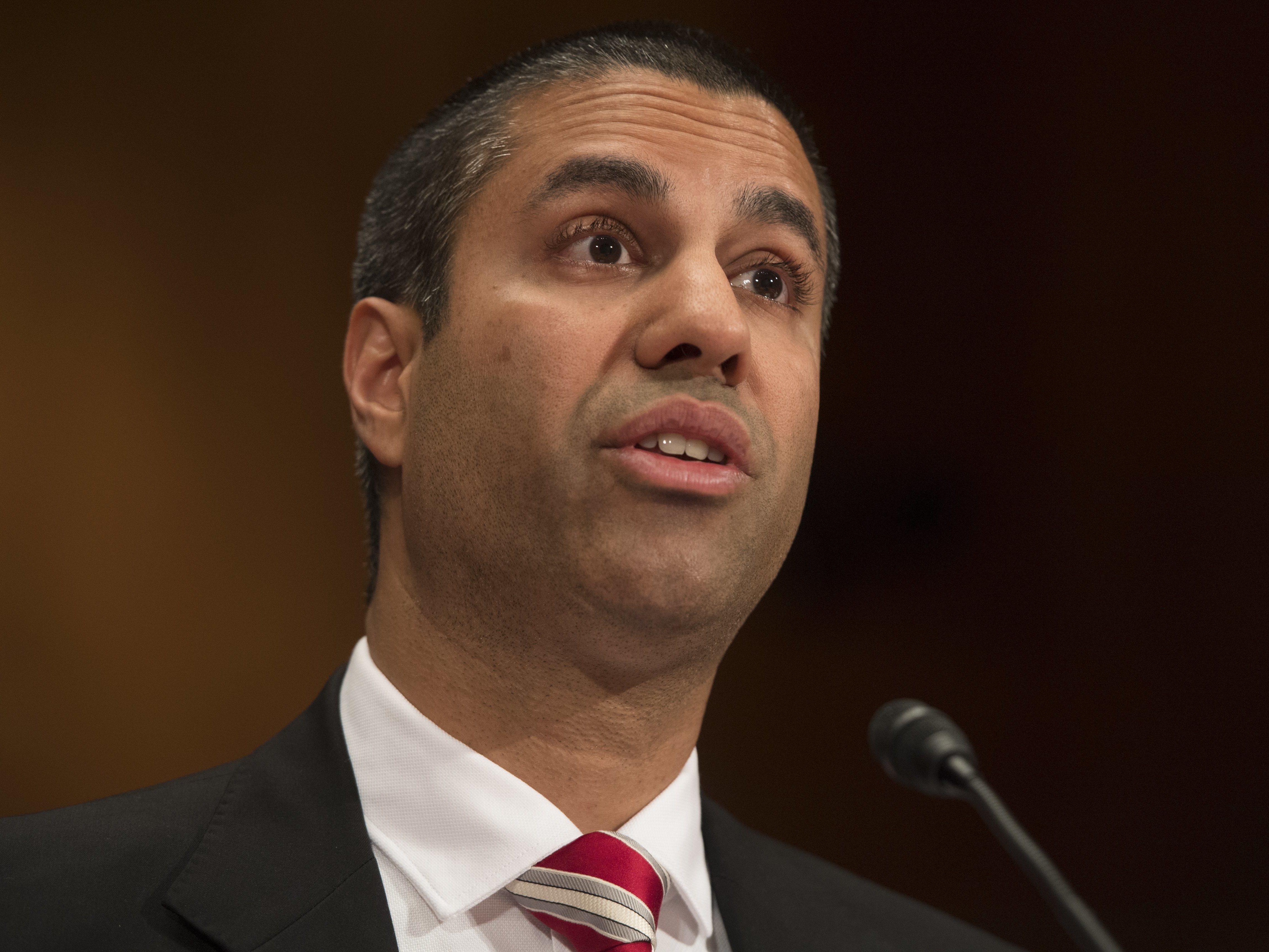 FCC Chairman Ajit Pai announced Tuesday a plan to repeal Obama-era net neutrality rules. (AFP/Getty Images)