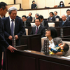 Japanese legislator's baby is started from the floor