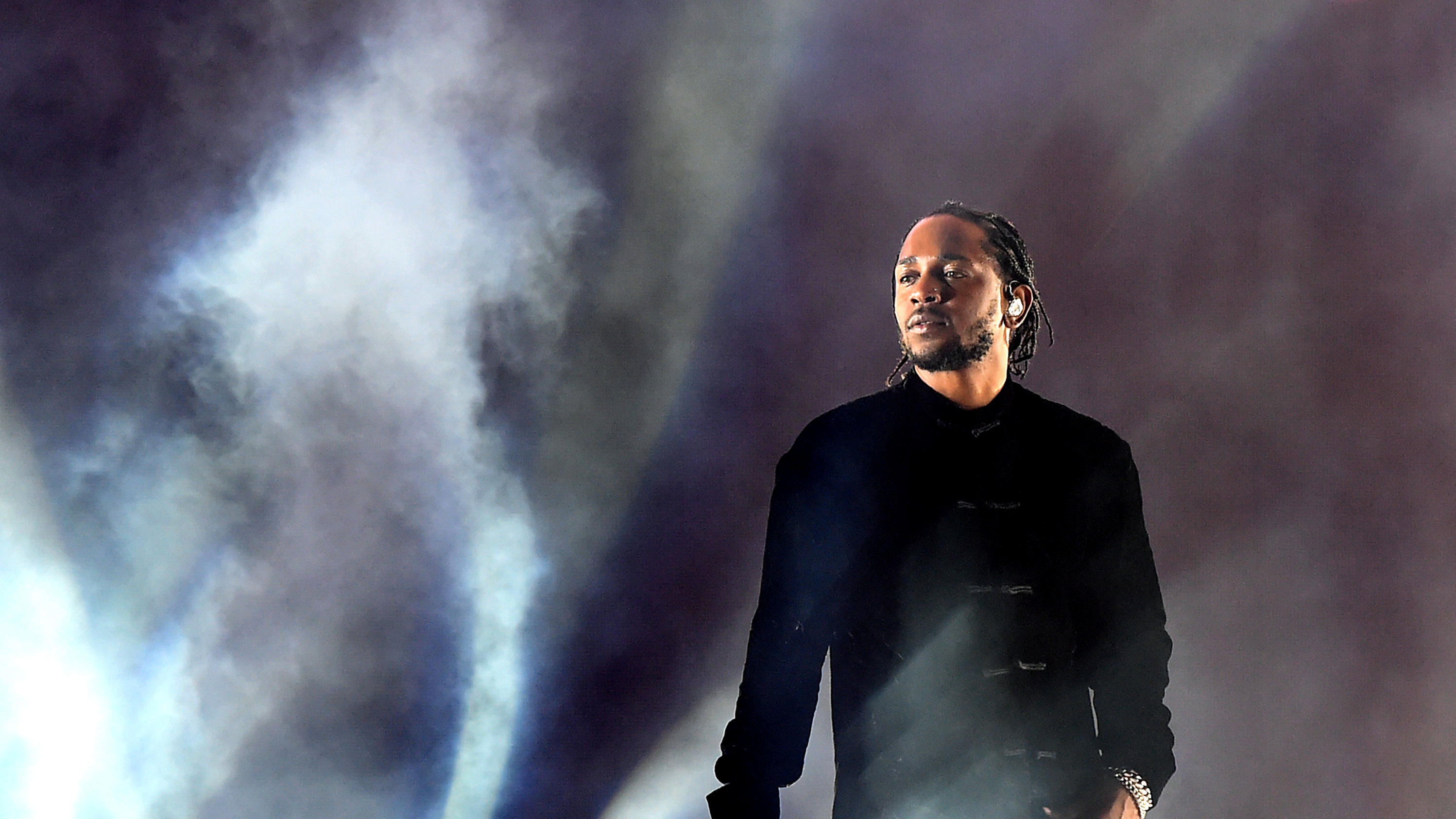 Kendrick Lamar performing at Coachella on April 23, 2017. (Getty Images for Coachella)