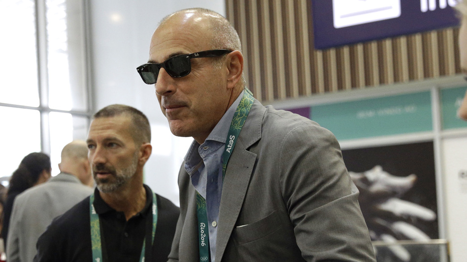 Former NBC TV host Matt Lauer says,"Repairing the damage will take a lot of time and soul searching," after he was fired over allegations of sexual misconduct. He's seen here arriving at Rio de Janeiro International Airport for the 2016 Olympics last year. (Patrick Semansky/AP)