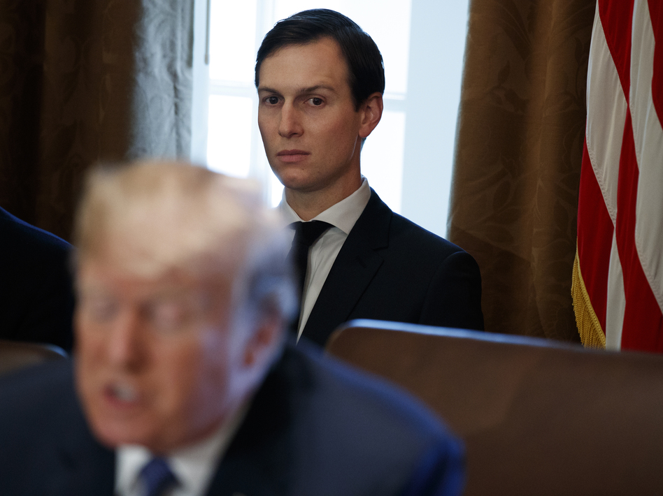 White House senior adviser Jared Kushner listens as President Donald Trump speaks during a Nov. 1 cabinet meeting at the White House. (Evan Vucci/AP)