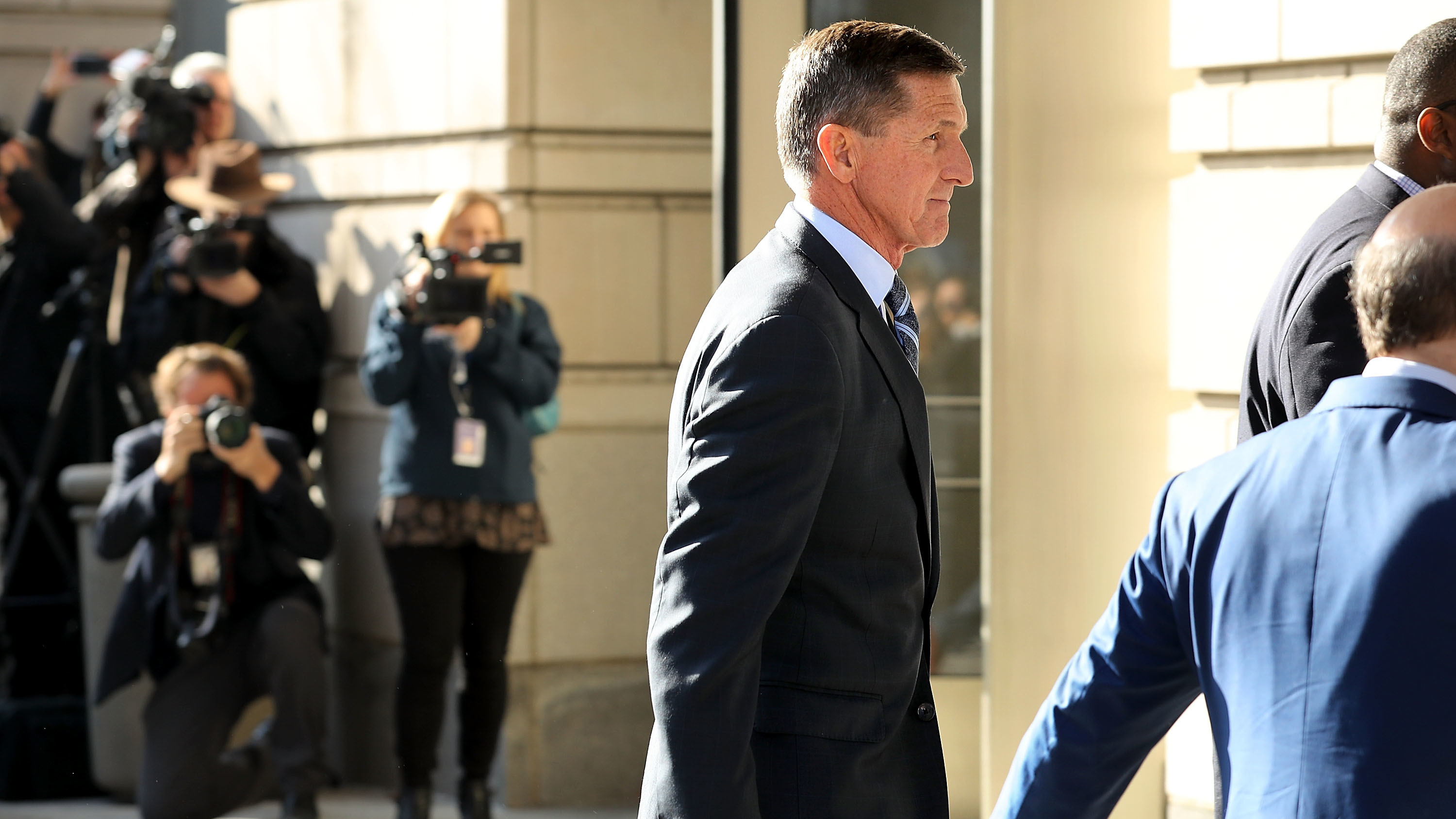 Michael Flynn, former national security adviser to President Trump, arrives for his plea hearing this week in federal court in Washington, D.C. (Getty Images)