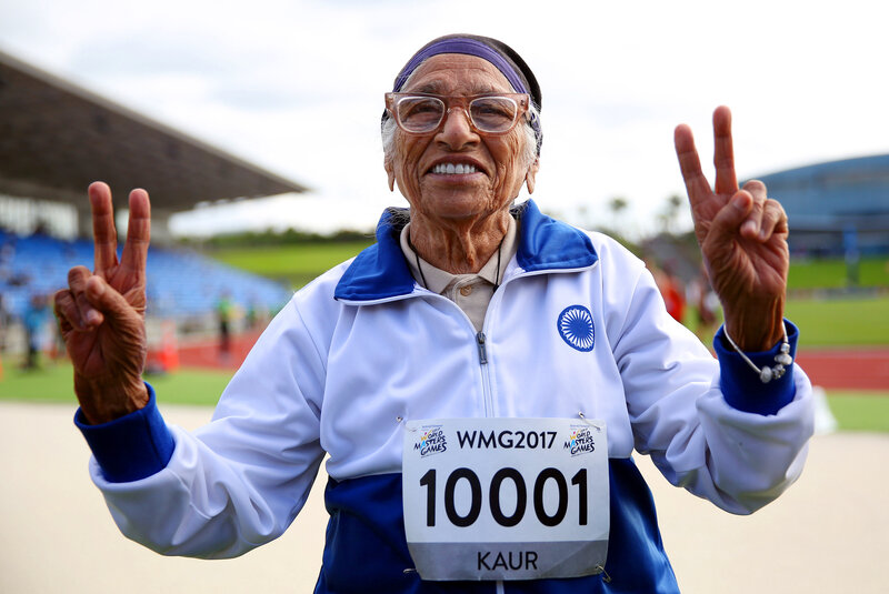 old lady jogging suit
