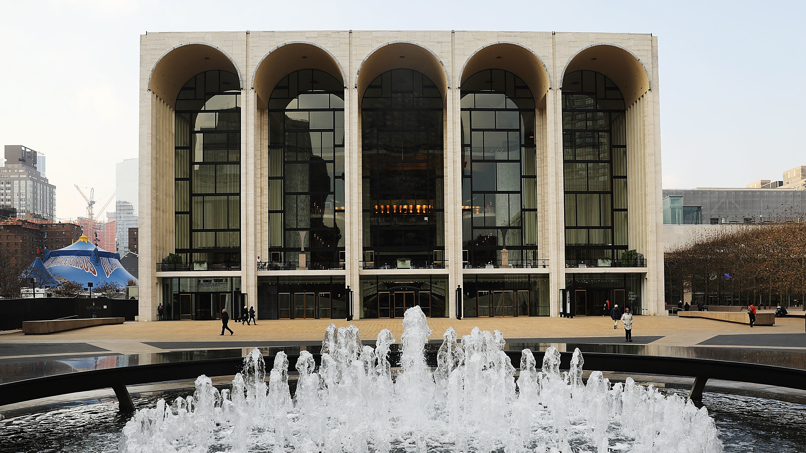 New York's Metropolitan Opera House in Manhattan. Famed conductor James Levine, its music director emeritus and former conductor, was suspended by the company while allegations of sexual misconduct are investigated. (Getty Images)