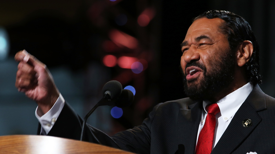Rep. Al Green, D-Texas, introduced a resolution to impeach President Trump, but Democratic leaders joined the vote to table the motion. (Chip Somodevilla/Getty Images)