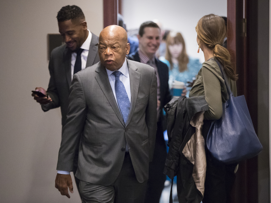 Rep. John Lewis, D-Ga., says he'll skip the opening of a Mississippi civil rights museum because President Trump is scheduled to attend. (J. Scott Applewhite/AP)