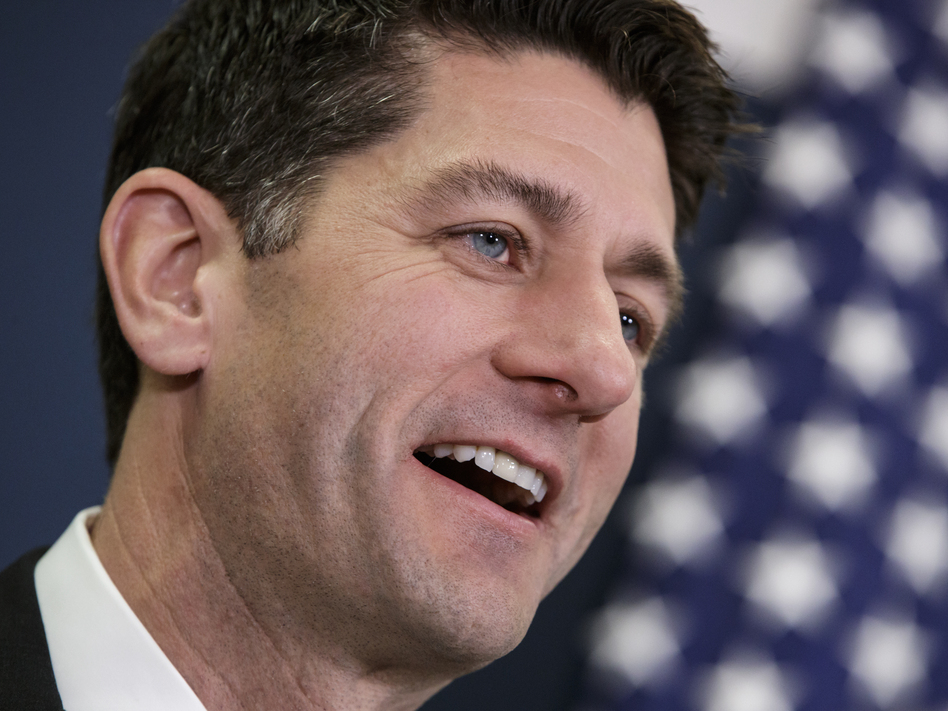 House Speaker Paul Ryan of Wis., speaks after House Republicans held a closed-door strategy session on Capitol Hill in Washington. The Republican-led House passed a bill to make it easier for gun owners to legally carry concealed weapons across state lines. (J. Scott Applewhite/AP)