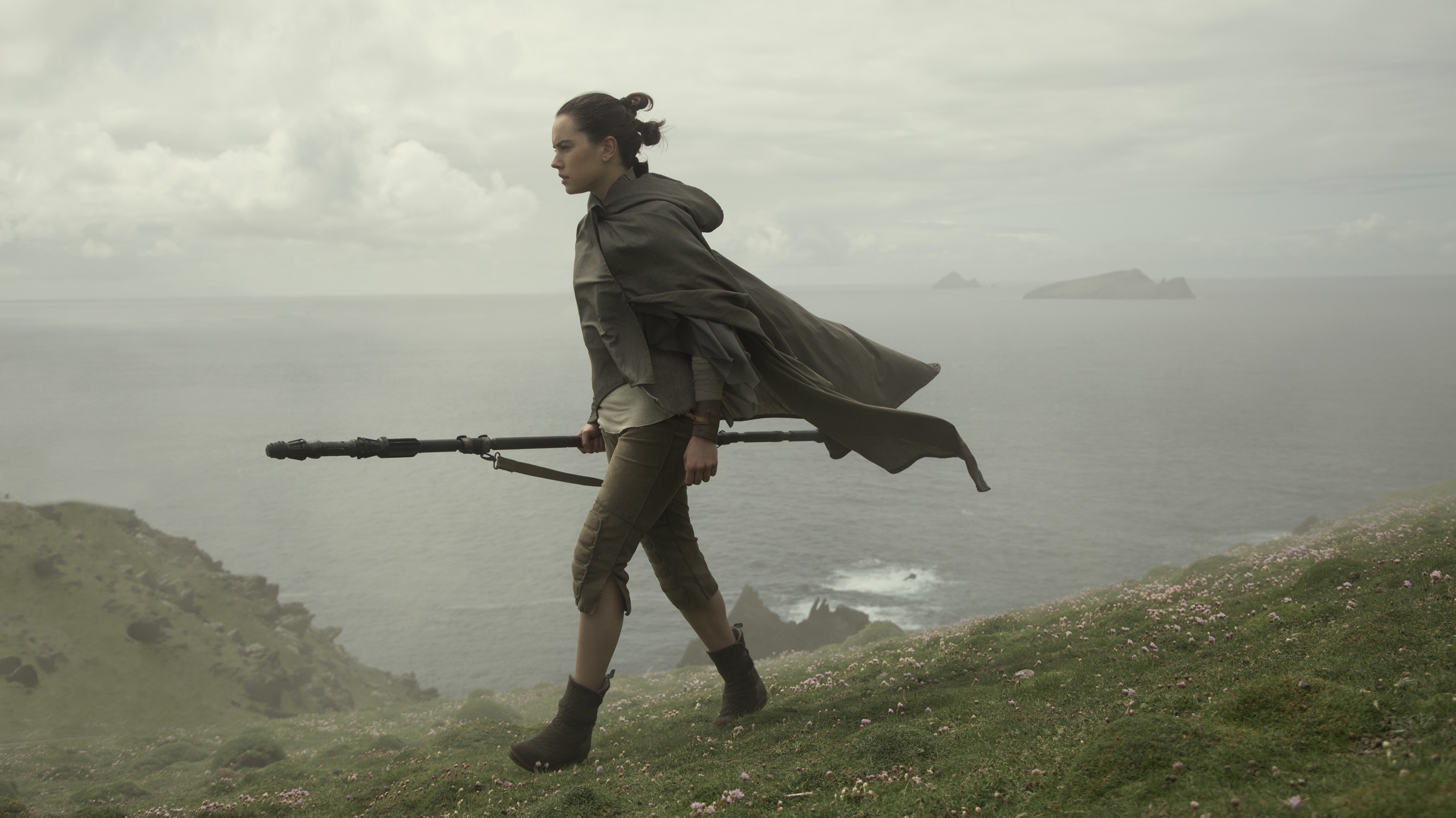 Rey (Daisy Ridley) may or may not be the title character of <em>Star Wars: The Last Jedi</em>. We're not telling. (Lucasfilm)