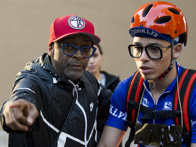 Spike Lee directs Anthony Ramos on the set of Netflix's She's Gotta Have It. (David Lee/Courtesy of Netflix)