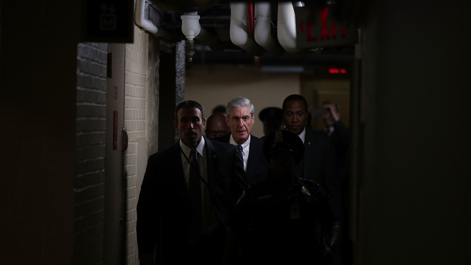 Special counsel Robert Mueller (C) leaves after a closed meeting with members of the Senate Judiciary Committee on June 21, 2017, at the Capitol in Washington, D.C. (Alex Wong/Getty Images)