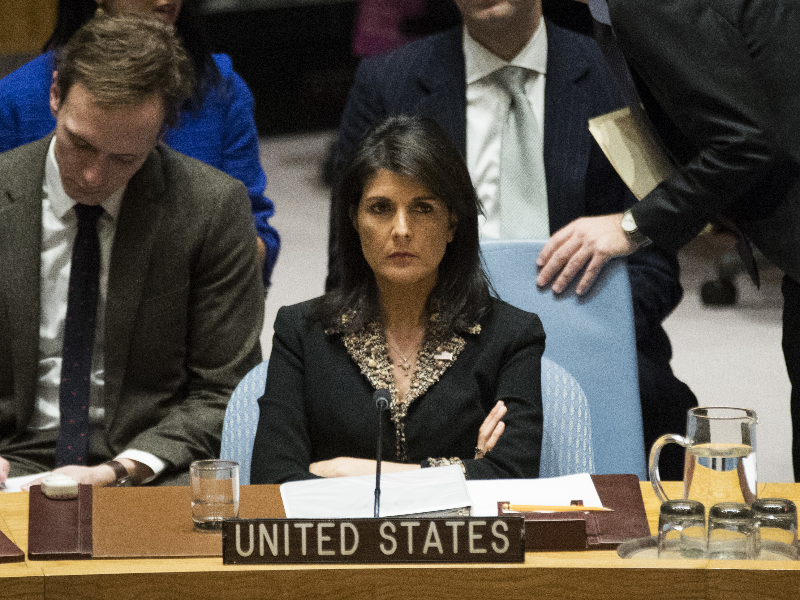 U.S. Ambassador to the United Nations Nikki Haley warned that the U.S. &quot;will take note of each and every vote&quot; on a resolution on the decision to move the U.S. Embassy to Jerusalem. (Getty Images)
