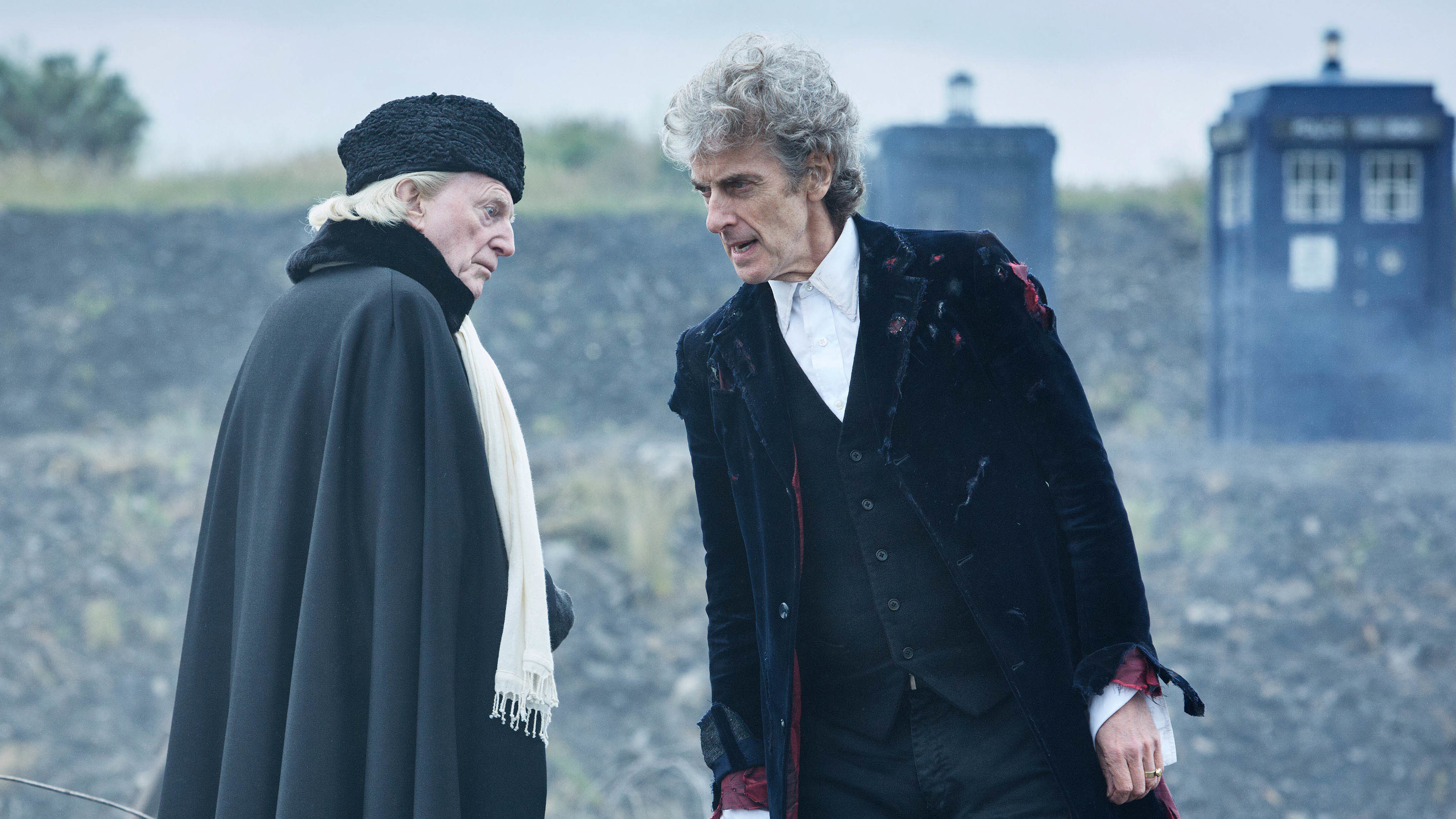 In this year's Christmas episode, the Twelfth Doctor, played by Peter Capaldi, meets his first incarnation — played here by David Bradley. (BBC/BBC Worldwide)