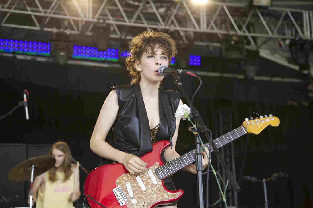 Jessi Zazu of the band Those Darlins performs at the 2014 Bonnaroo Music Festival.