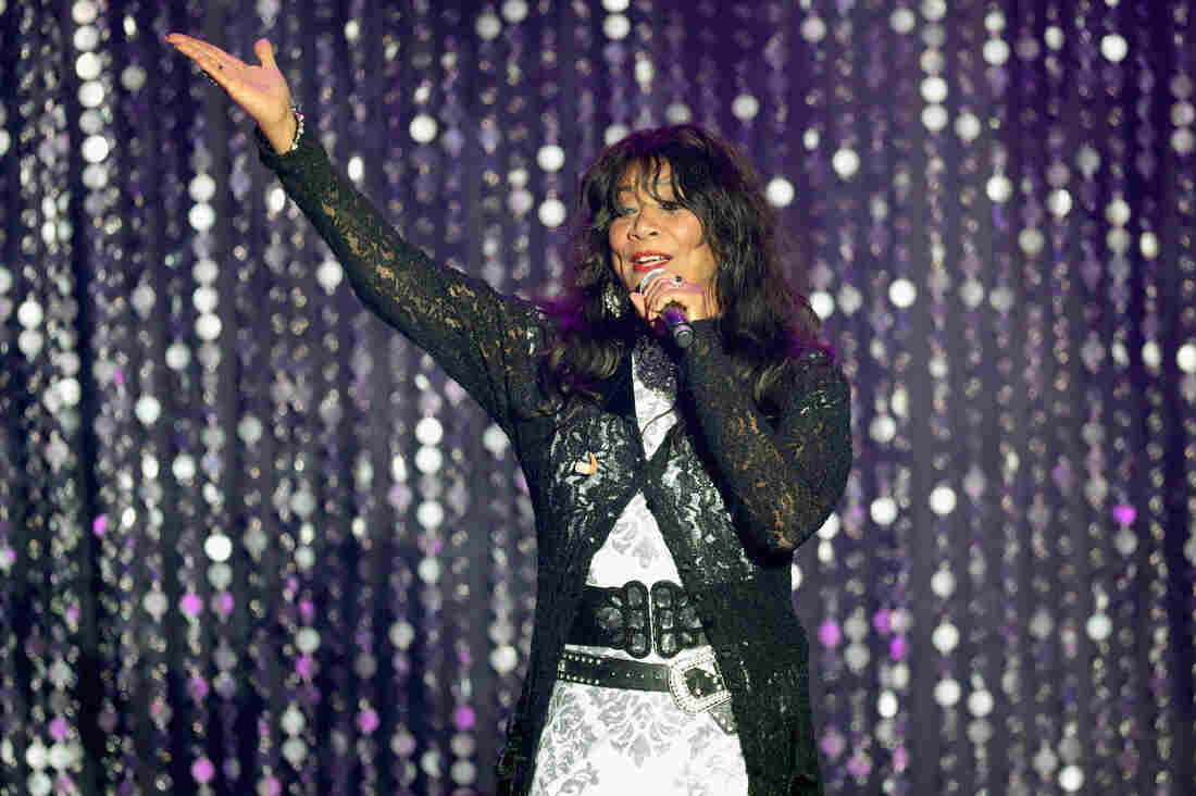 Joni Sledge of Sister Sledge appears on stage at the amfAR's Cinema Against AIDS Gala on May 19, 2016 in Cap d'Antibes, France.