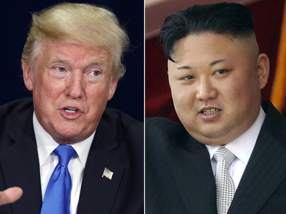 President Trump and North Korean leader Kim Jong Un are expected to continue to square off in 2018. (Evan Vucci, Wong Maye-E/AP)