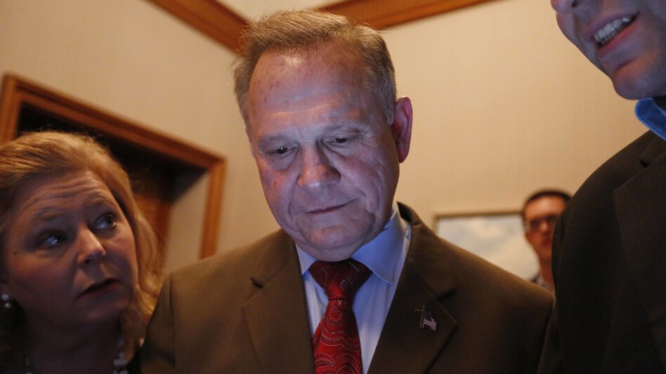 Roy Moore, seen here watching election returns in his Senate race, had called on Alabama officials to not certify the results of the special election that he lost to Democrat Doug Jones. An Alabama judge rejected the request Thursday, and Jones was certified the winner. (Brynn Anderson/AP)