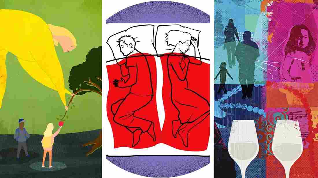 A graphic representing some of Fresh Air's most popular stories of 2017.