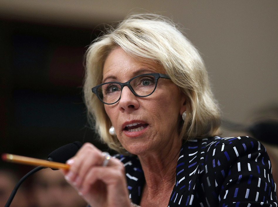 Education Secretary Betsy DeVos convened a special committee to rewrite the borrower defense policy in June, saying the regulations are "overly burdensome and confusing" and need to be streamlined. (Alex Wong/Getty Images)