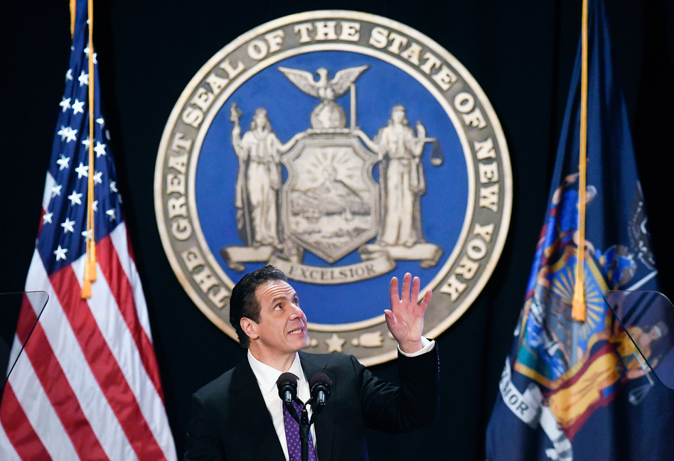 In his State of the State address this week, New York Gov. Andrew Cuomo, a Democrat, said the new GOP tax bill is "unconstitutional" and unfairly targets blue states like his. He plans to sue the federal government over it. (Hans Pennink/AP)