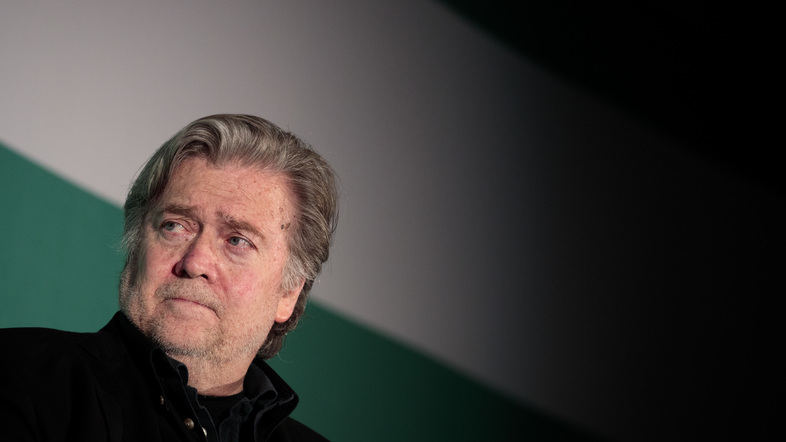 Steve Bannon, former White House chief strategist and chairman of Breitbart News, attends a discussion on countering violent extremism in the Middle East on October 23, 2017 in Washington, D.C. (Drew Angerer/Getty Images)