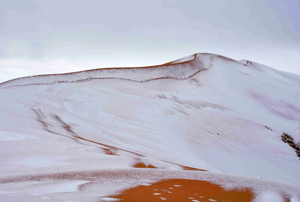 Photos The Sahara Desert Painted White With Snow Two Way Npr Enlarge This Image