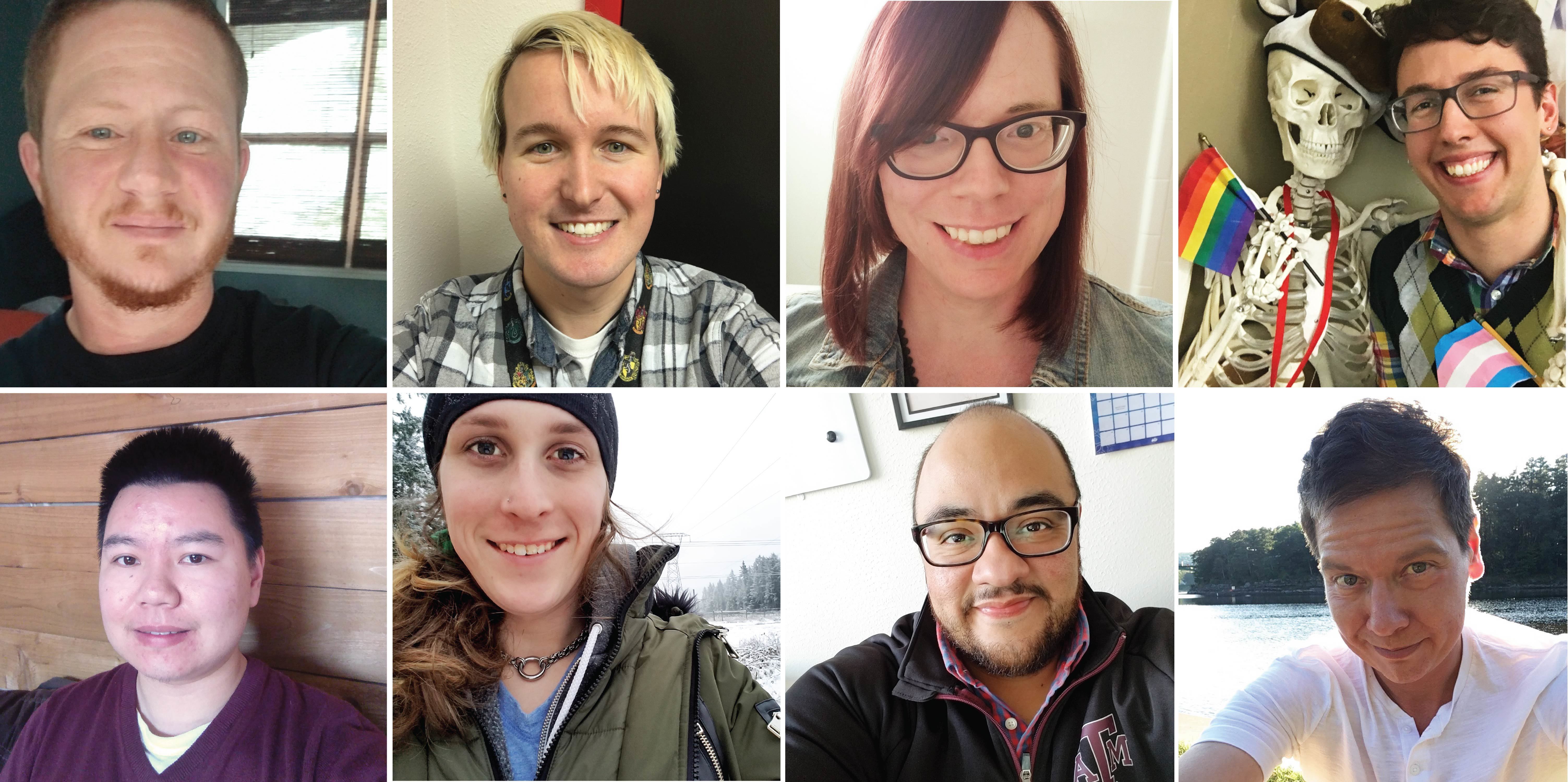 <strong><em></em></strong><em></em>Teachers from across the country shared their experiences. Clockwise from top left: Westley Aliquo, Bailey Coffman, Jennifer Eller, Lewis Maday-Travis, Ei Meeker, Mario Suarez, McKinley Morrison and Sam Long.<strong></strong> (NPR)