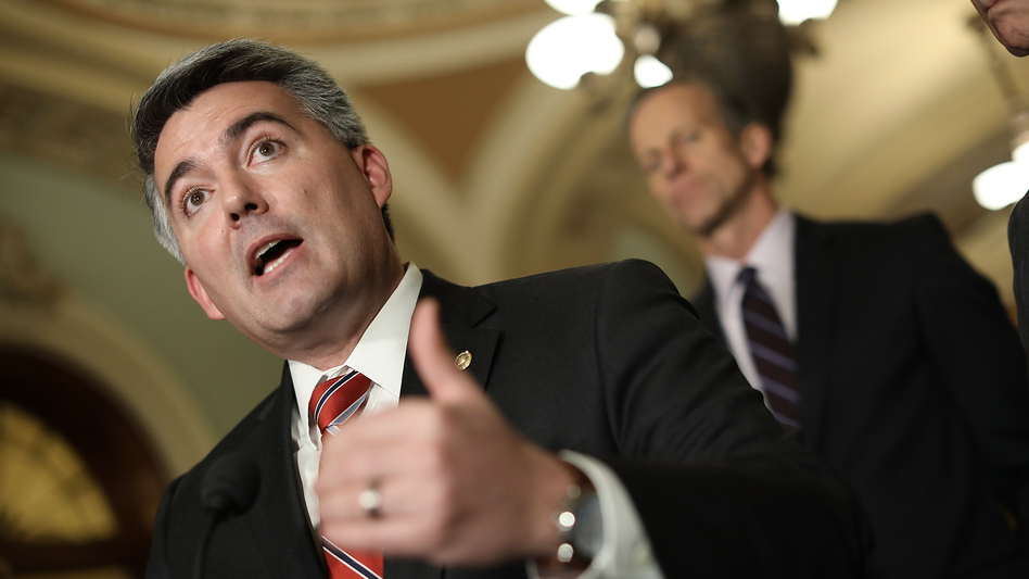 Sen. Cory Gardner, R-Colo., says the policy change on marijuana laws "directly contradicts" a commitment Attorney General Jeff Sessions made before his confirmation. (Win McNamee/Getty Images)