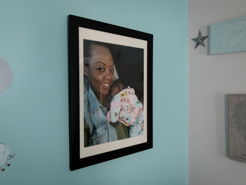 Shalon Irving, a public health researcher who worked for the Centers for Disease Control and and Prevention who was studying the physical toll that discrimination exacts on physical health, died just a few weeks after giving birth to her daughter, Soleil. Black women are 243% more likely than white women to die during or shortly after childbirth. (Becky Harlan/NPR)