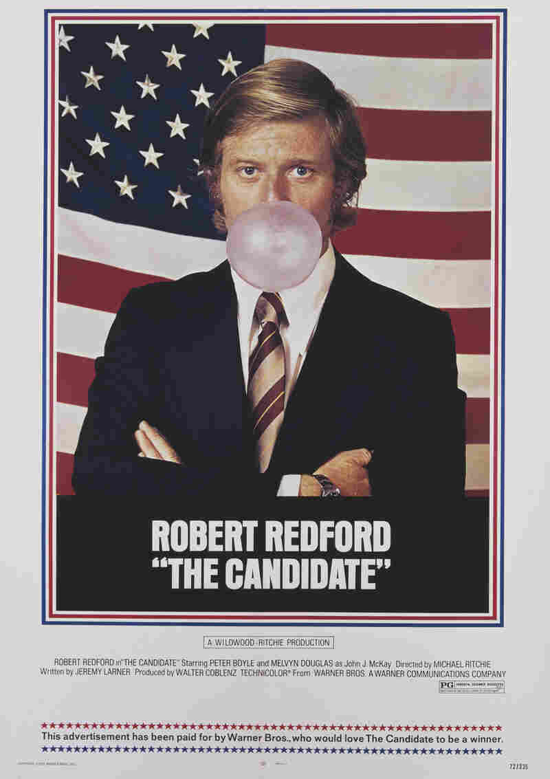 A poster for Michael Ritchie's 1972 satirical comedy-drama, 'The Candidate', starring Robert Redford.