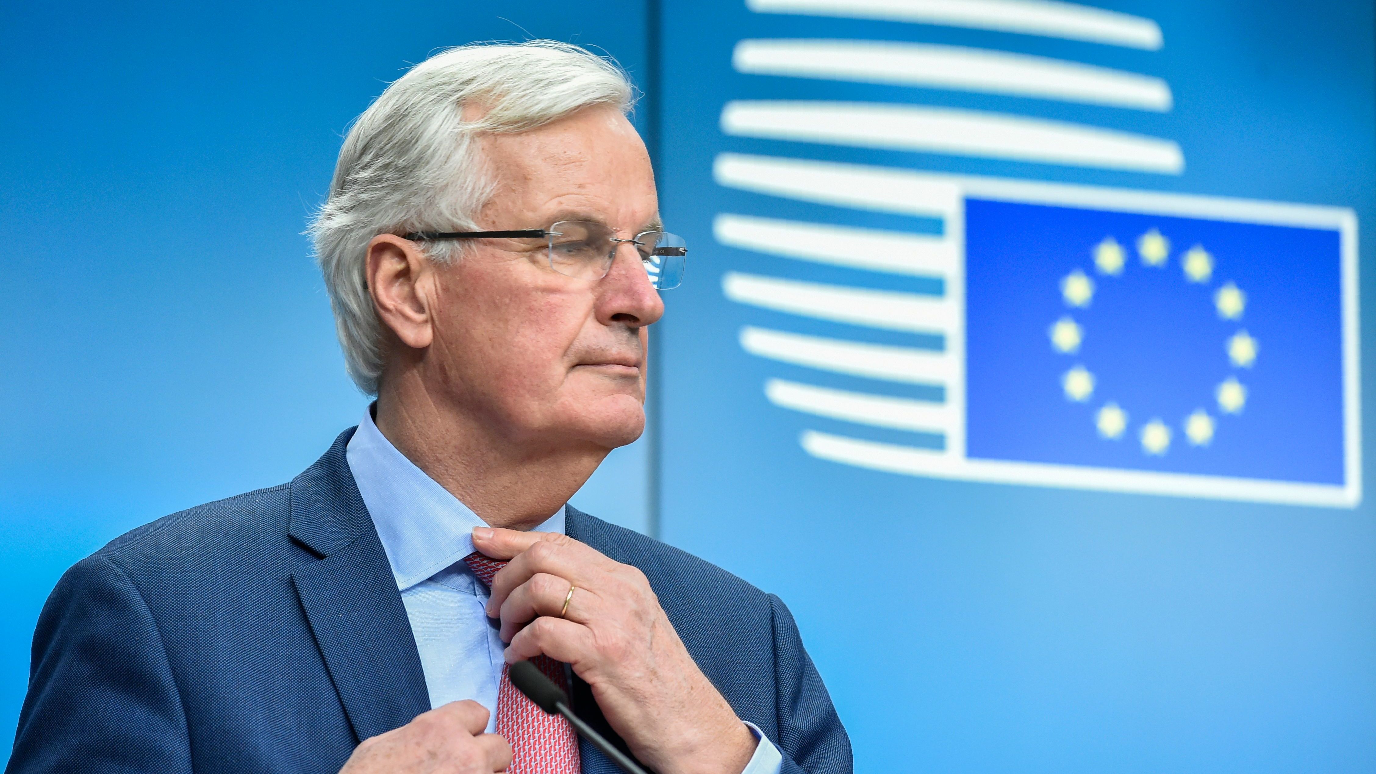 Britain must accept all EU laws during a post-Brexit transition period, including those made after it leaves, says European Union Chief Negotiator Michel Barnier, under rules issued to him by the other European Union countries. (AFP/Getty Images)