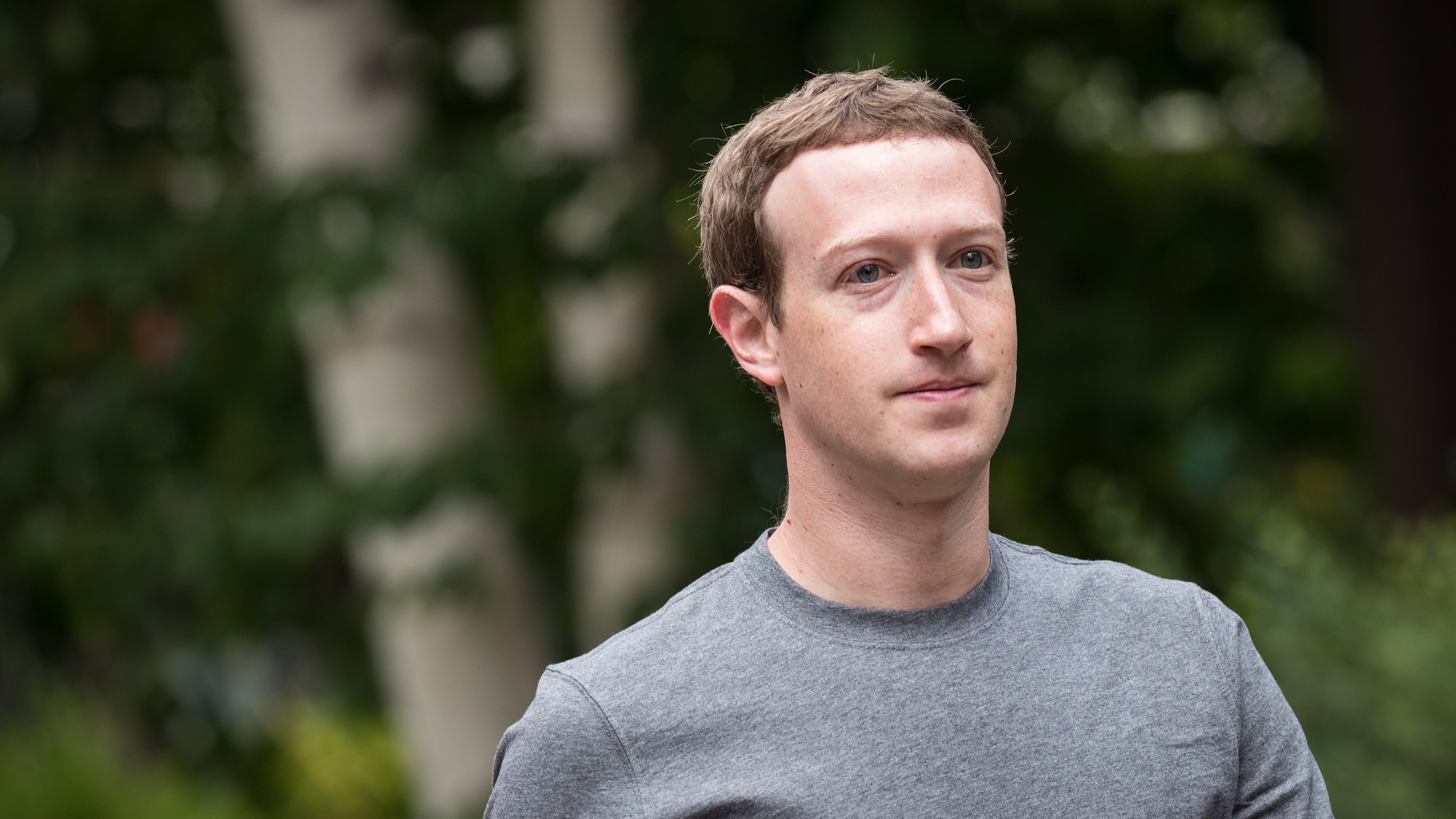 Mark Zuckerberg, CEO and founder of Facebook Inc., attends a conference in Idaho in July 2017. Zuckerberg has announced — and celebrated — a drop in the amount of time users are spending on Facebook.