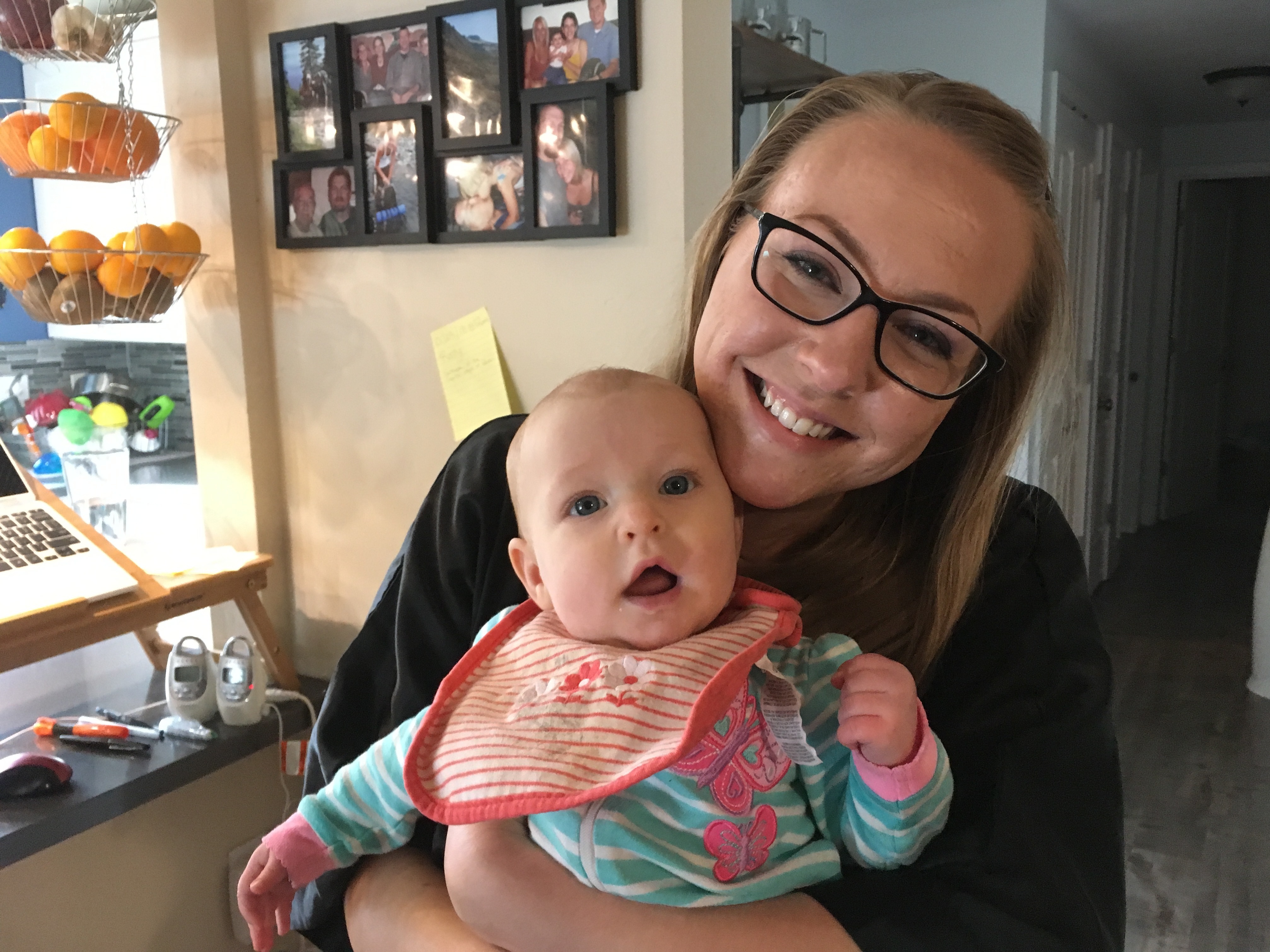 Jessica Porten went to a doctor's appointment with her daughter, Kira, to get help with postpartum depression. She soon found herself in the company of police who escorted her to a hospital's emergency department. (April Dembosky/KQED)