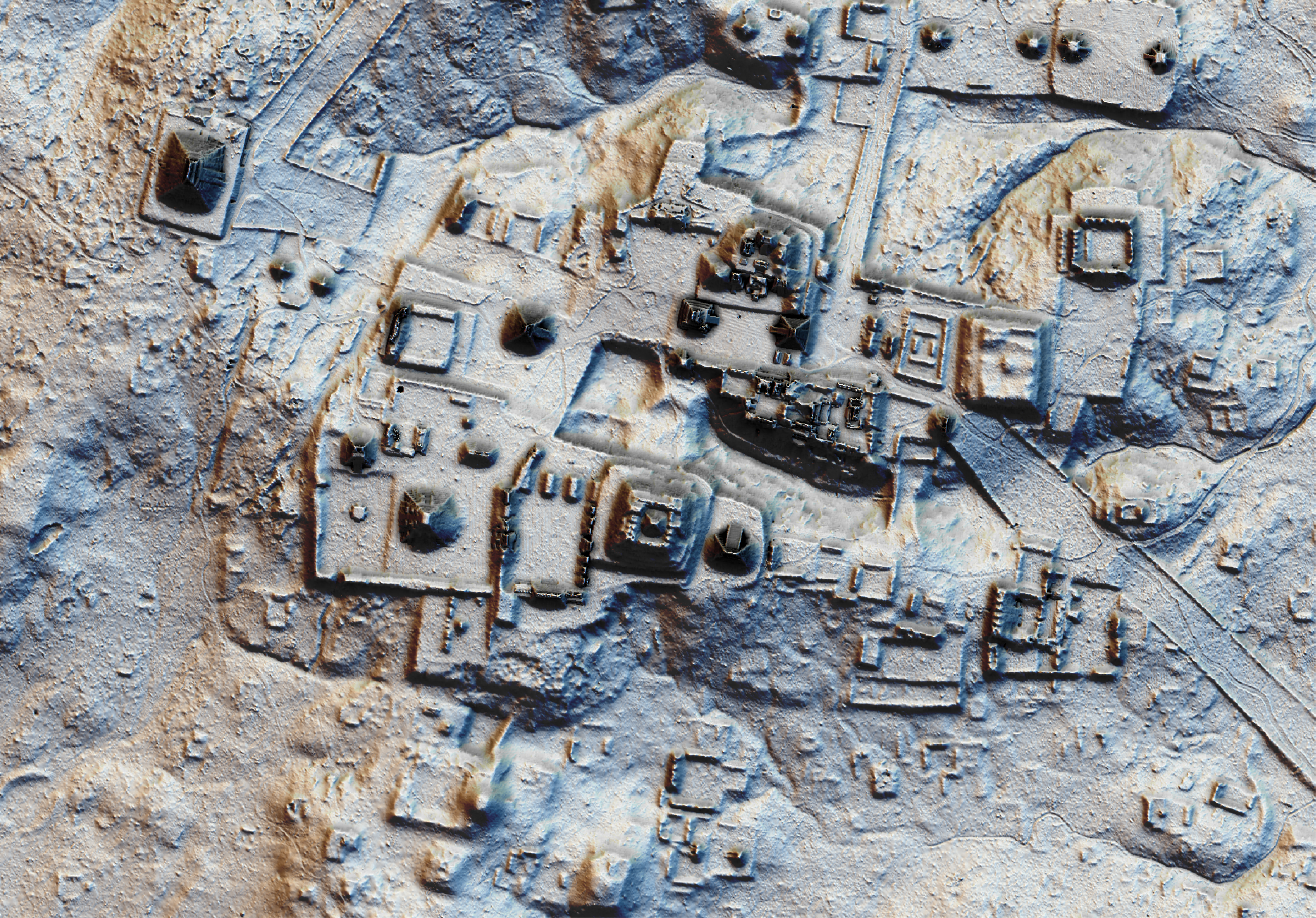 A LiDAR image from Tikal, the most important Maya city. (PACUNAM/Marcello Canuto & Luke Auld-Thomas)