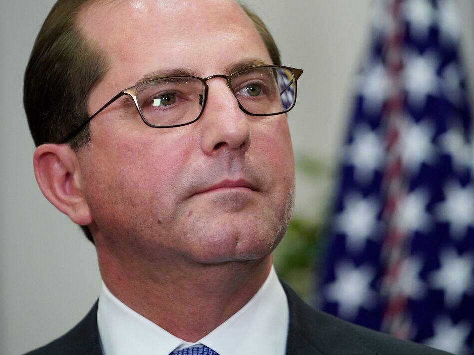 Health and Human Services Secretary Alex Azar announced federal approval for changes to Indiana's Medicaid program Friday in Indianapolis. (Mandel Ngan/AFP/Getty Images)