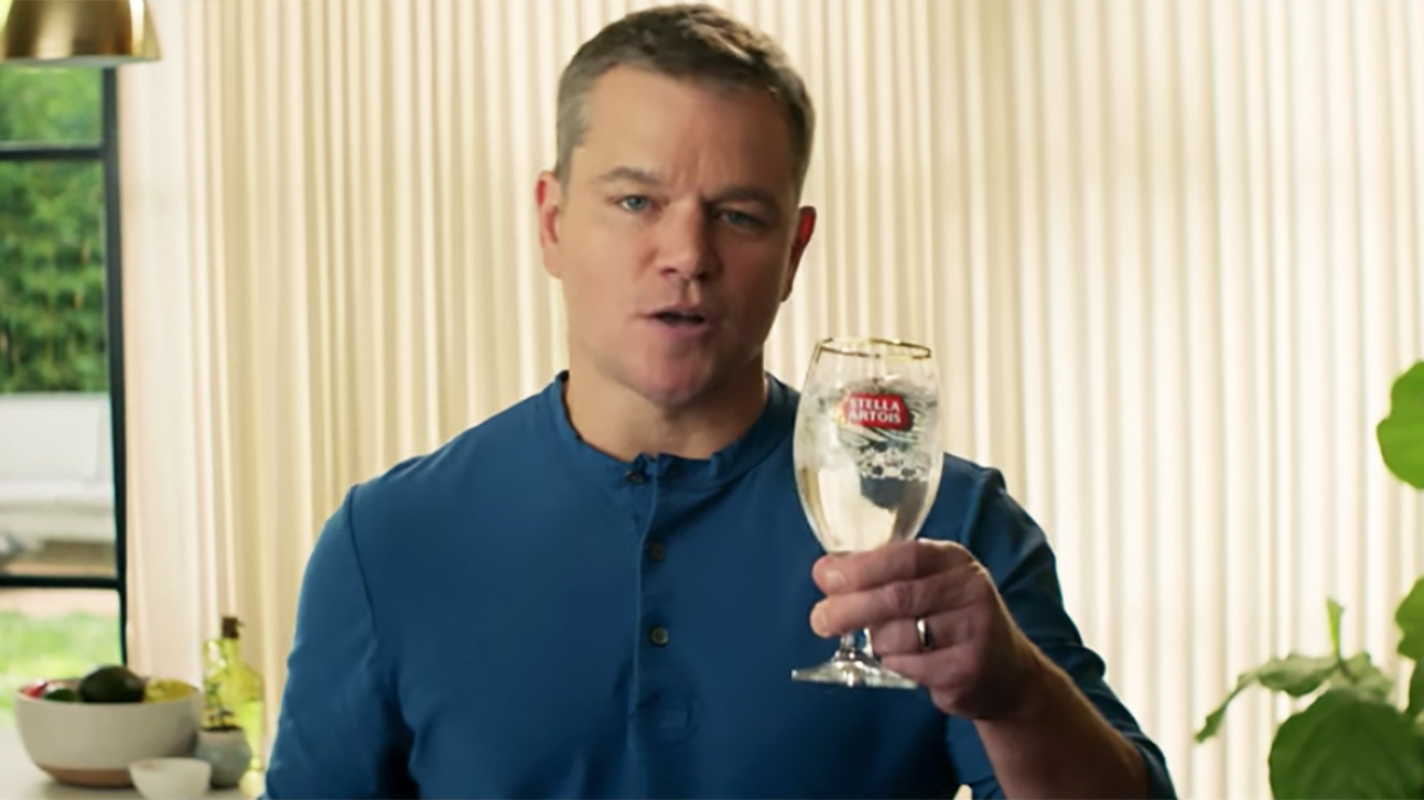 Matt Damon talks about the partnership between Stella Artois and Water.org. (Stella Artois/ Screenshot by NPR)