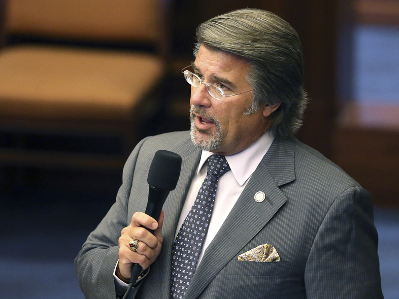 Florida state Sen. Gary Farmer speaks during the 2017 session in Tallahassee, Fla. He has introduced a new bill that would eliminate the false identity provision and clarify the statute so that it applies only to people who commit traditional workers' comp fraud, such as lying about injuries or eligibility for benefits. (Steve Cannon/AP)
