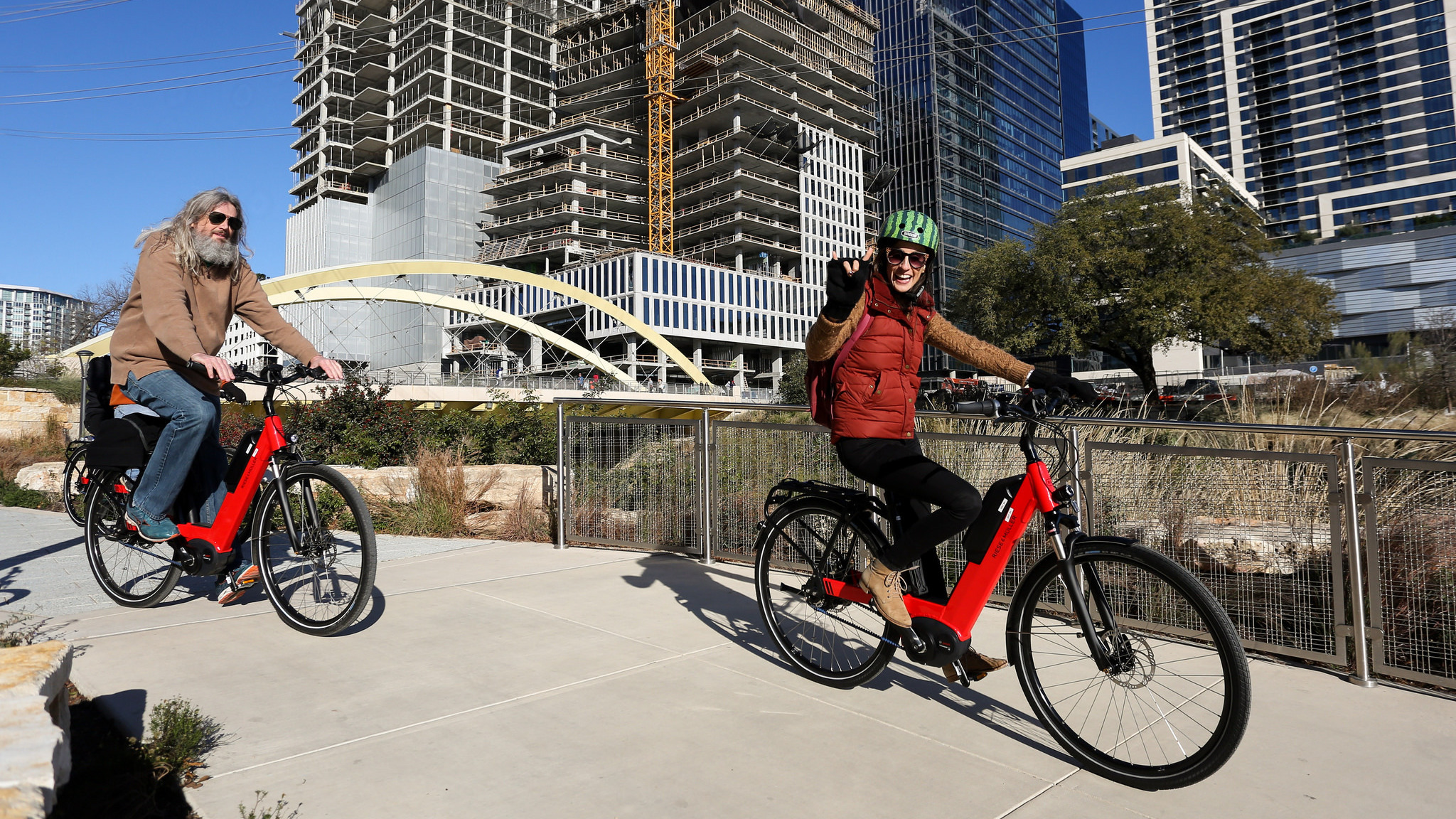 Joel Parker (left) and Leigh Salinas (right), participants in the Center for Austin
