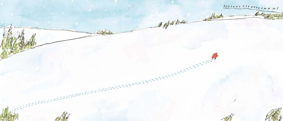 A scene from Matthew Cordell's Wolf in the Snow.