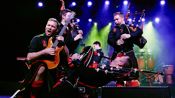 Close, but not quite: Red Hot Chilli Pipers perform live.